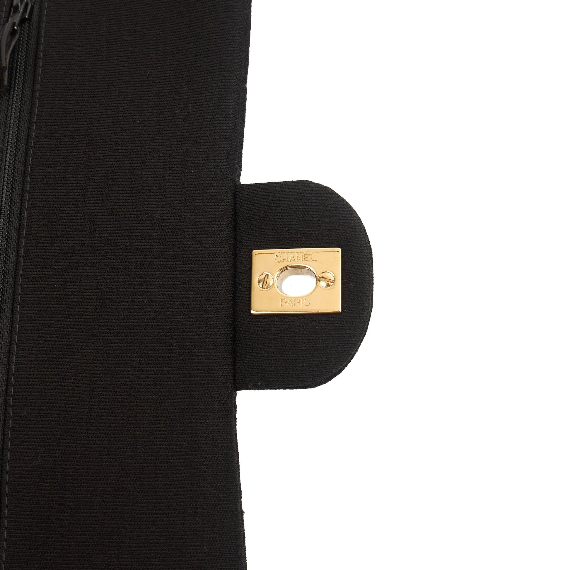 Chanel Shoulder Bag Classic Double Flap - Medium in Black, Fabric — Alternate View 26
