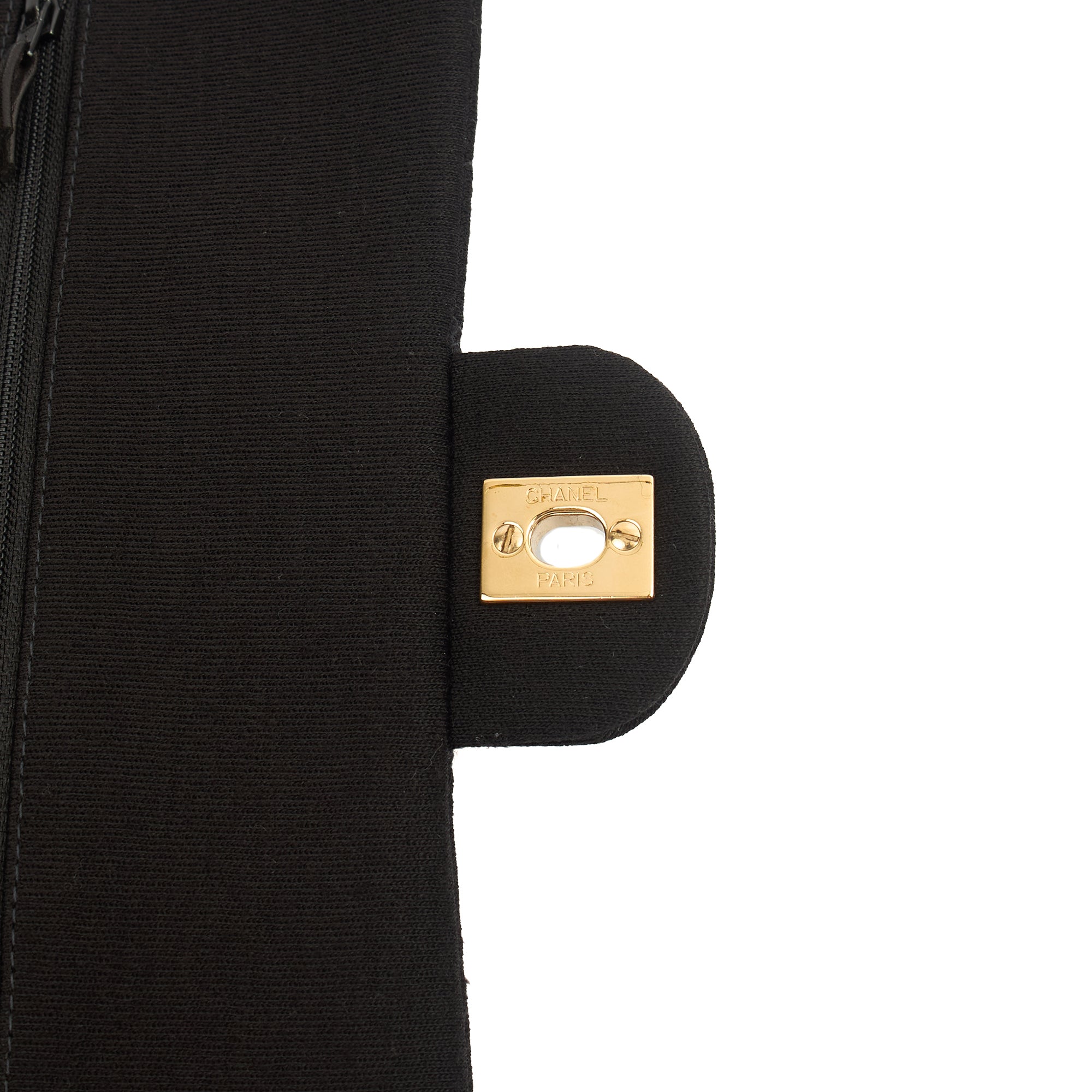 Chanel Shoulder Bag Classic Double Flap - Medium in Black, Fabric — Alternate View 17