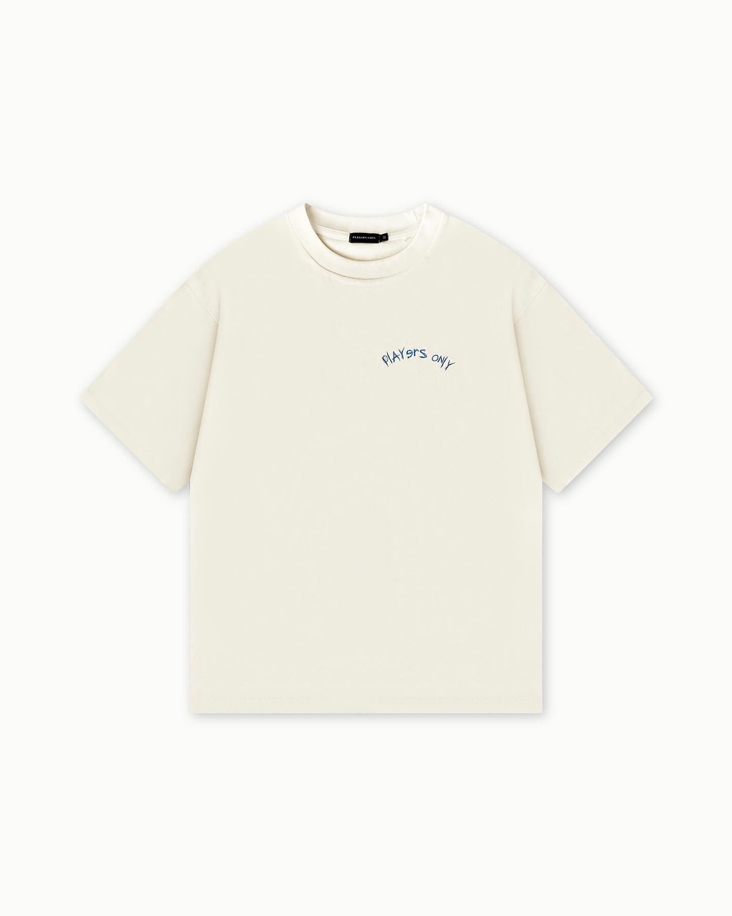 PLAYERS ONLY ECRU PLAYERS CLUB TEE — XS — Side View