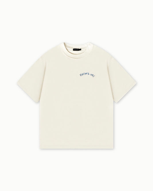 PLAYERS ONLY ECRU PLAYERS CLUB TEE — XS — Side View