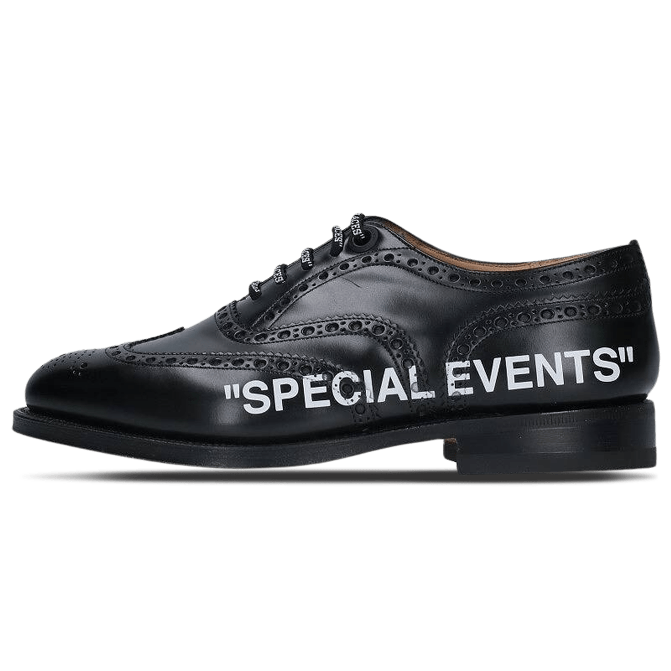 Church's x Off-White Burwood Flat Brogues "Special Events" — UK 1 — Front View