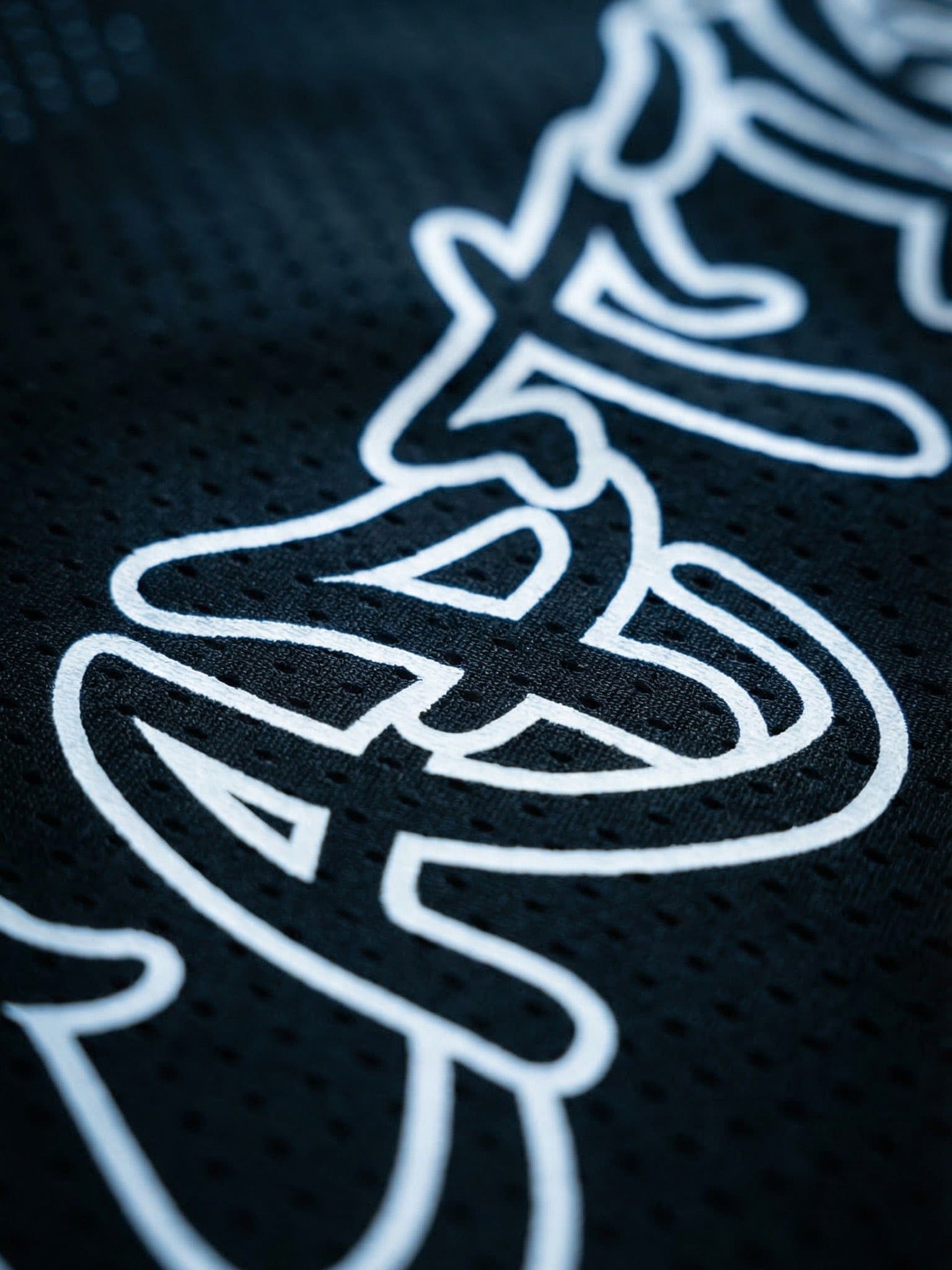 Legende Paris GRAFFITI MESH JERSEY - BLACK — XS — Back View