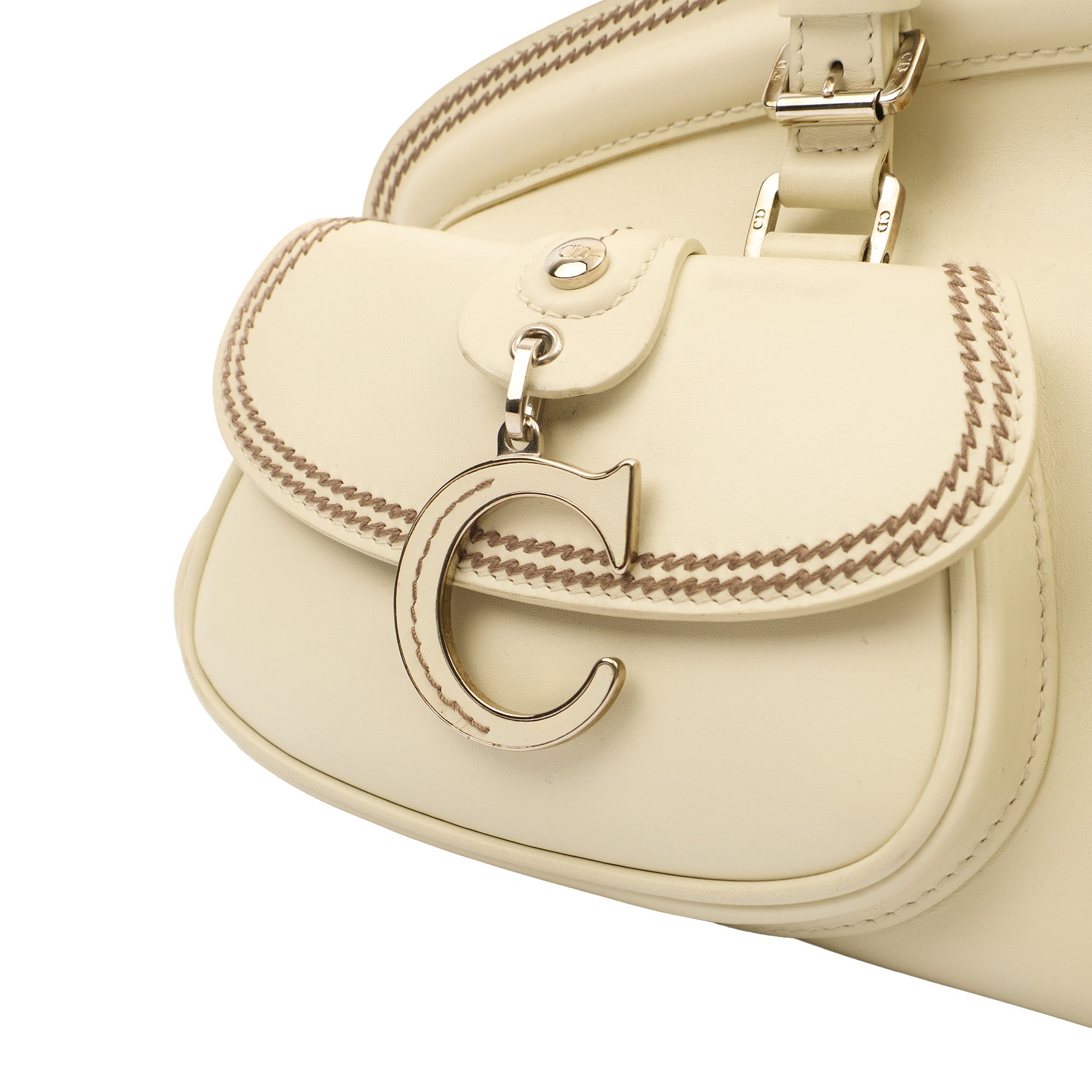 Christian Dior Shoulder Bag Detective Bag in Neutral, Leather — Side View
