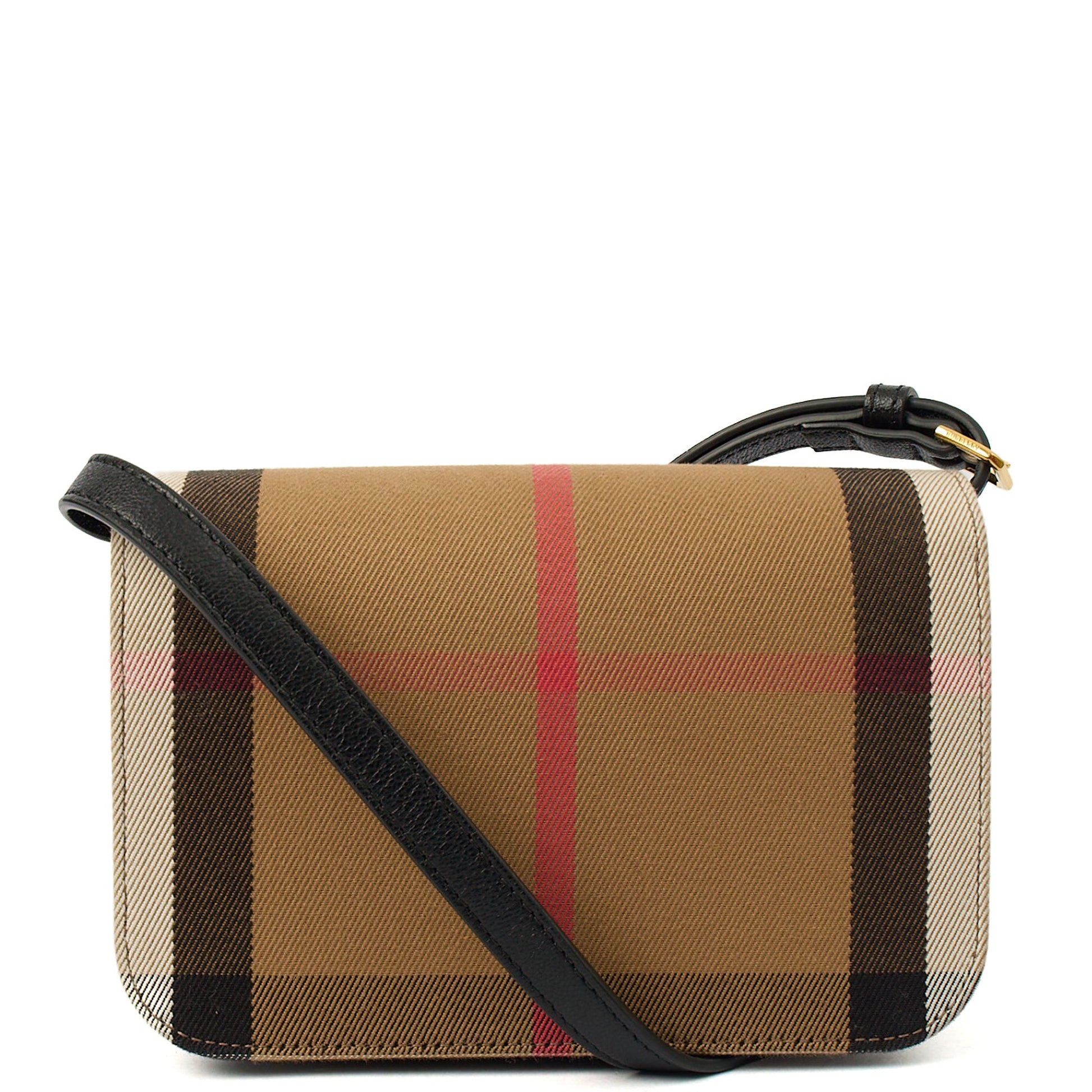 Burberry Cross Body Maddison in Nova Check, Fabric — Top View
