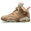Travis Scott x Air Jordan 6 Retro 'British Khaki' — UK 3 | EU 35.5 | US 3.5 — Front View