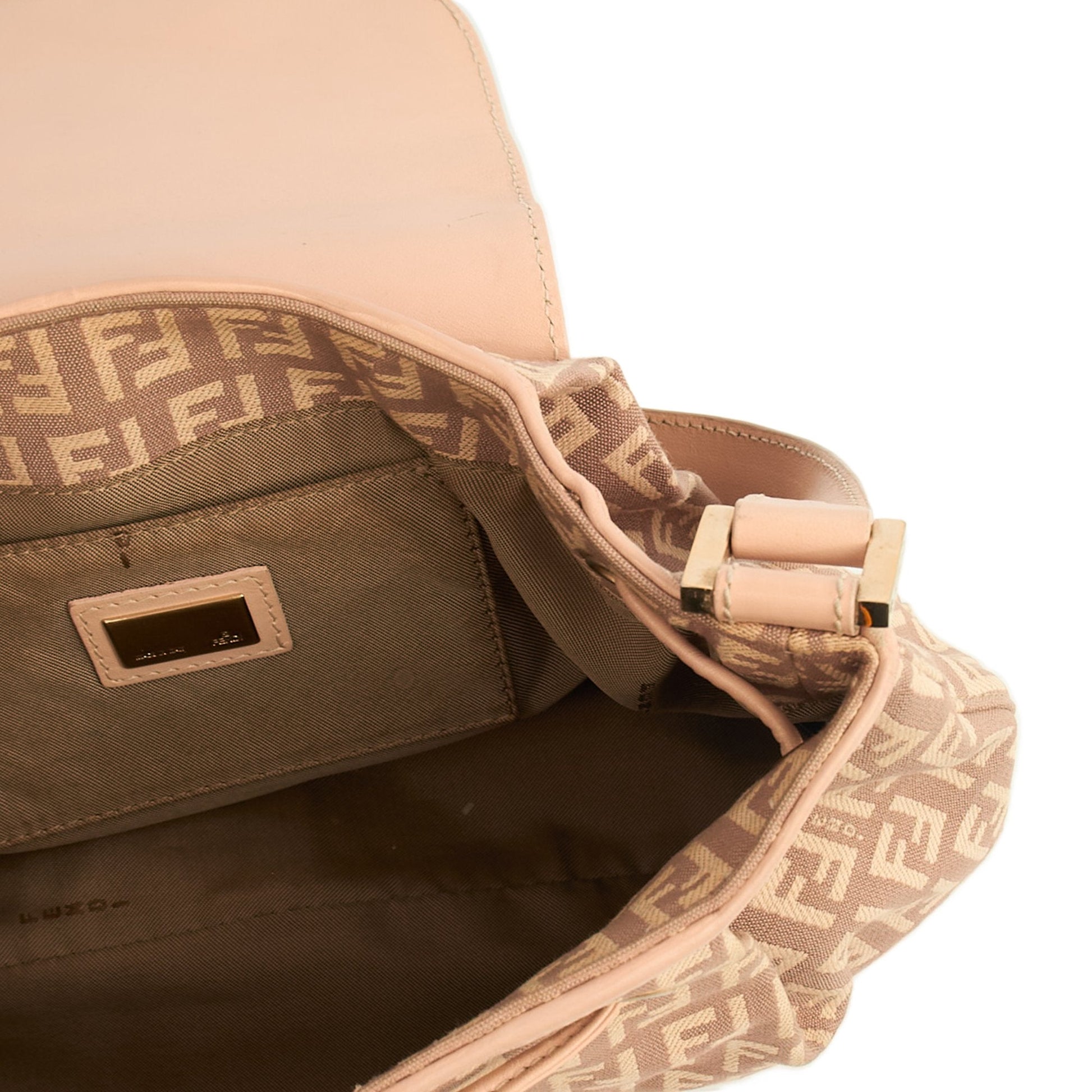 Fendi Shoulder Bag  BAGUETTE MAMMA in Zucca FF, Canvas — Detail View