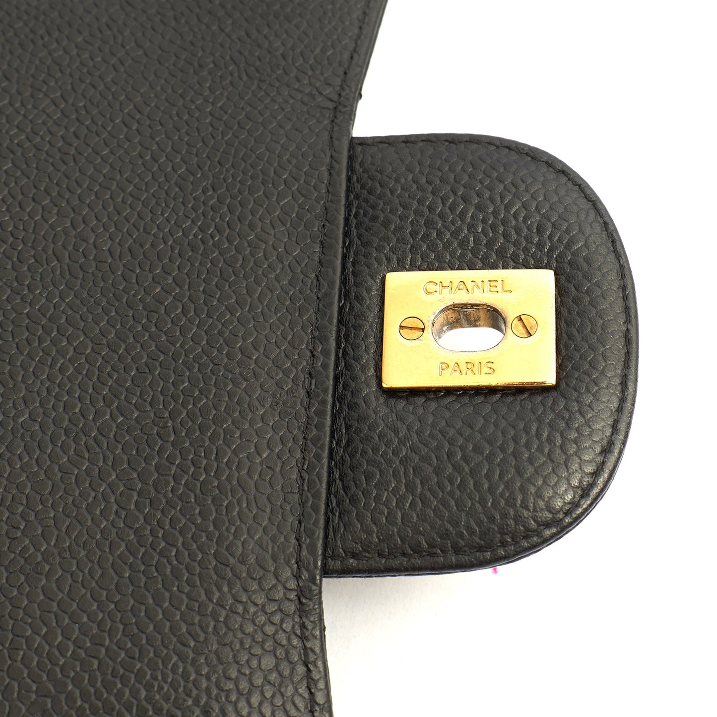 Chanel Shoulder Bag Classic Double Flap - Large in Black, Caviar Leather — Alternate View 10