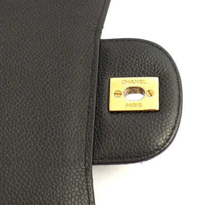 Chanel Shoulder Bag Classic Double Flap - Large in Black, Caviar Leather — Alternate View 10