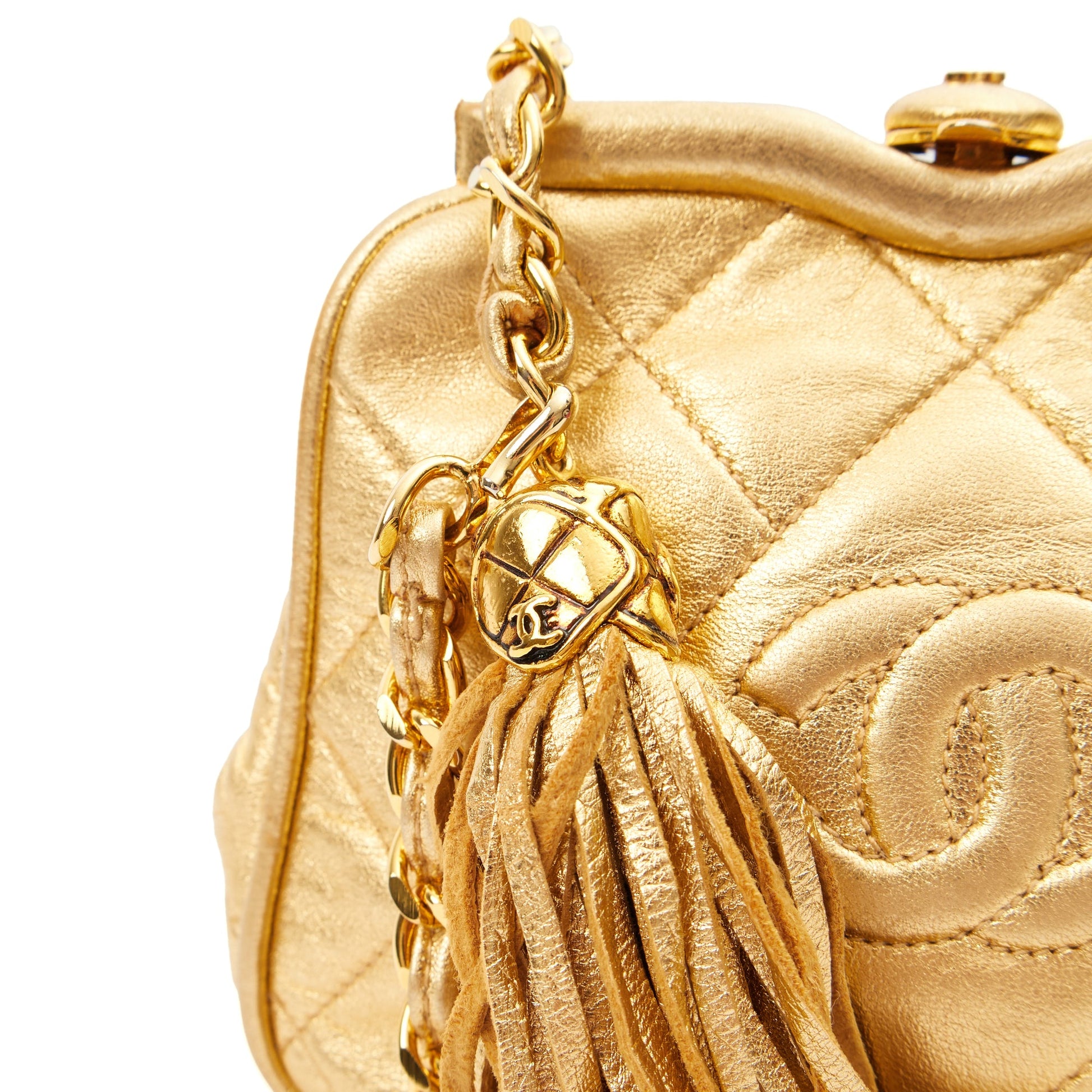 Chanel Cross Body Belt Bag in Metallic, Calfskin Leather — Lifestyle View