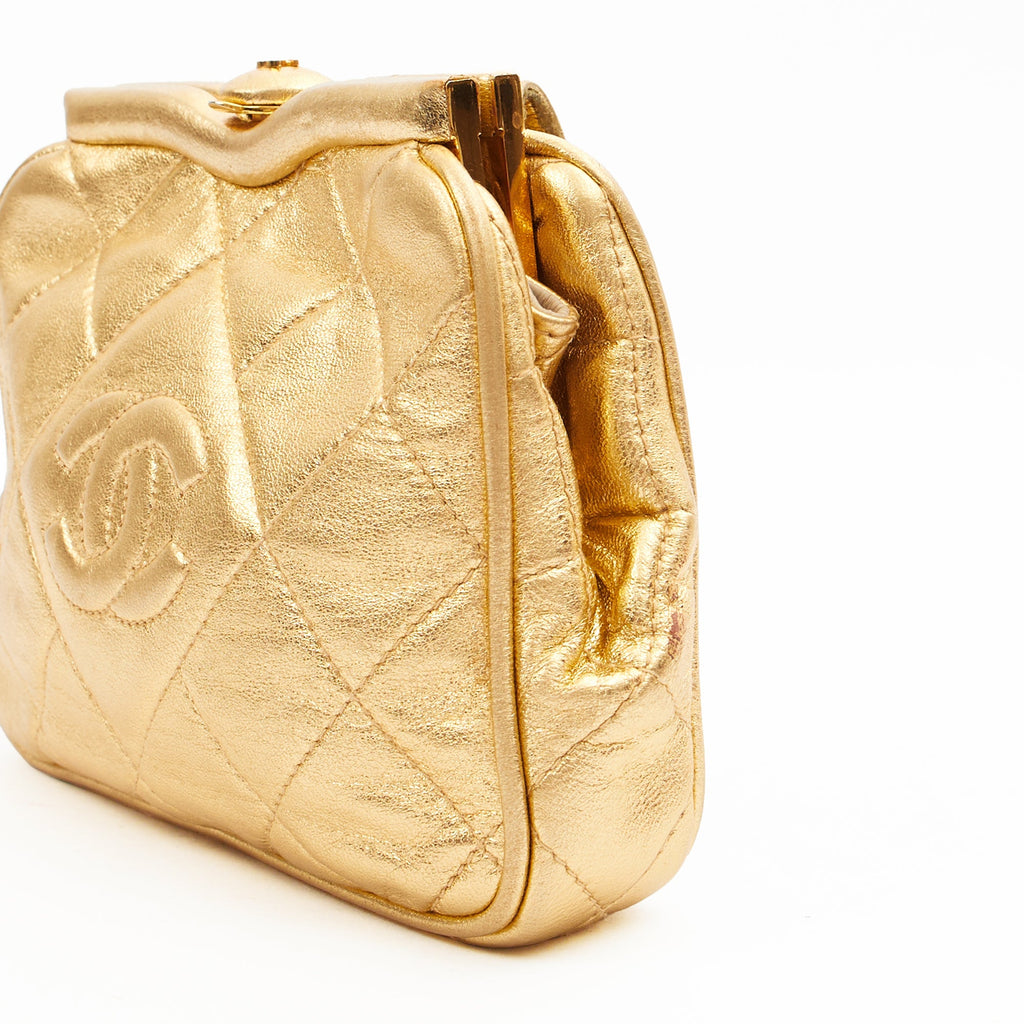 Chanel Cross Body Belt Bag in Metallic, Calfskin Leather — Alternate View 7