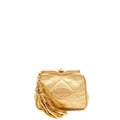 Chanel Cross Body Belt Bag in Metallic, Calfskin Leather — Front View