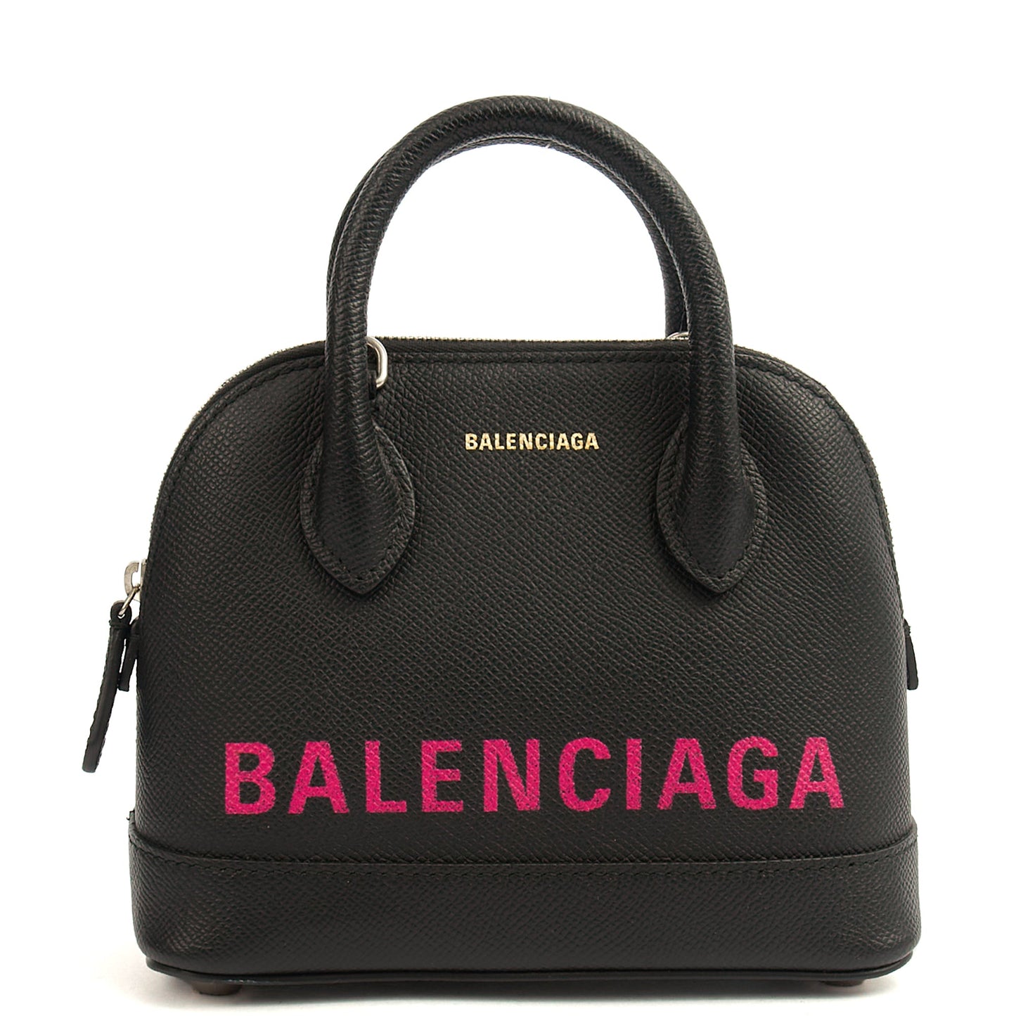 Balenciaga Top Handle Ville Top Handle XXS in Black, Leather — Front View