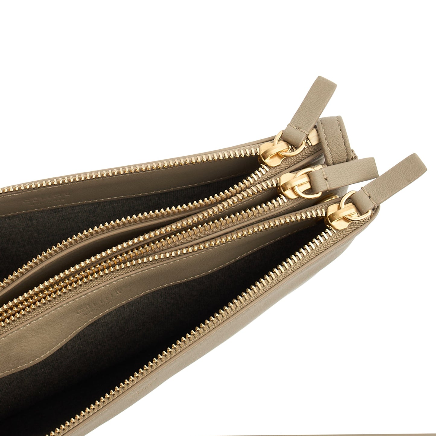 Celine Cross Body Trio in Grey, Box Calfskin — Alternate View 11