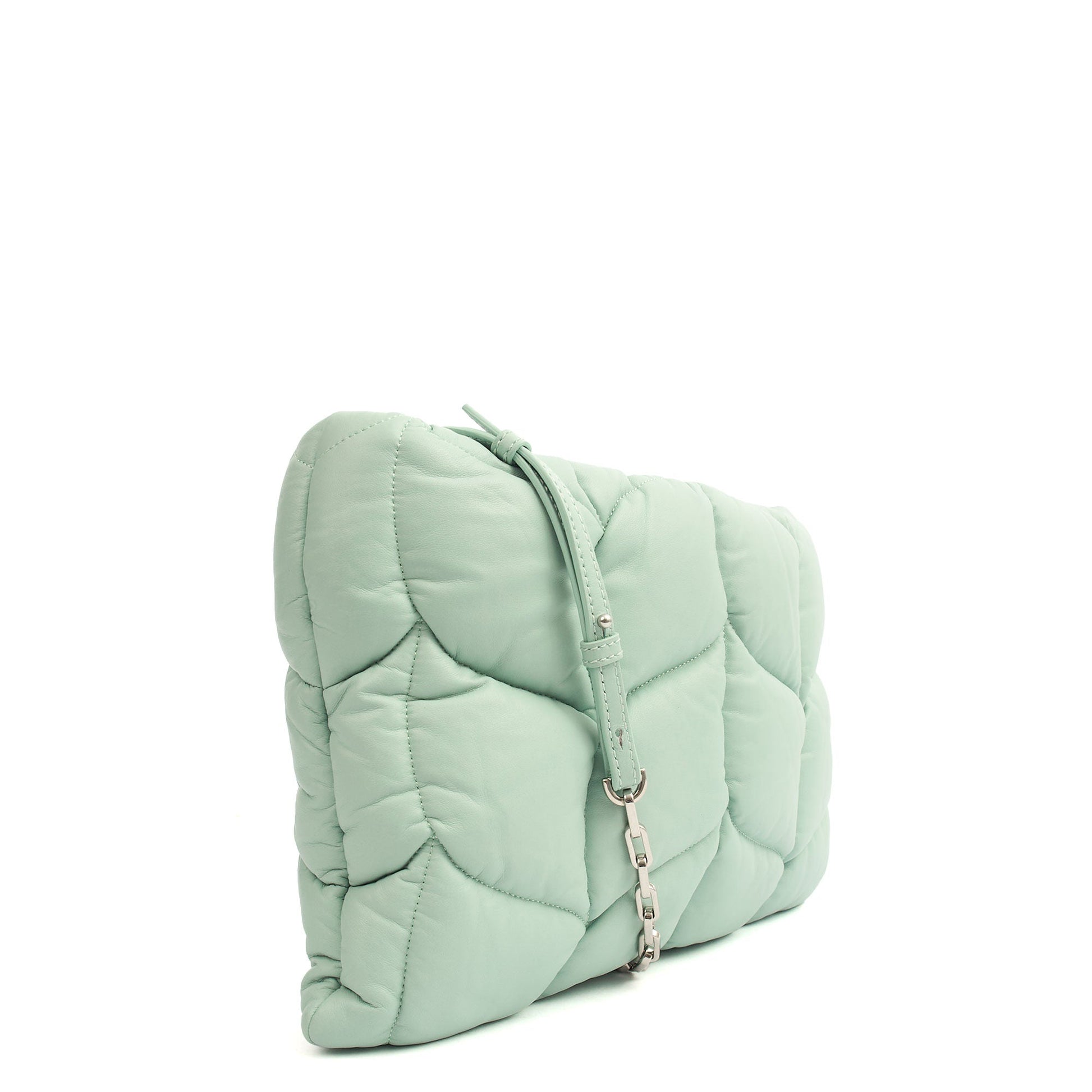 Mulberry Shoulder Bag Little Softie in Poplin Blue, Calfskin Leather — Side View