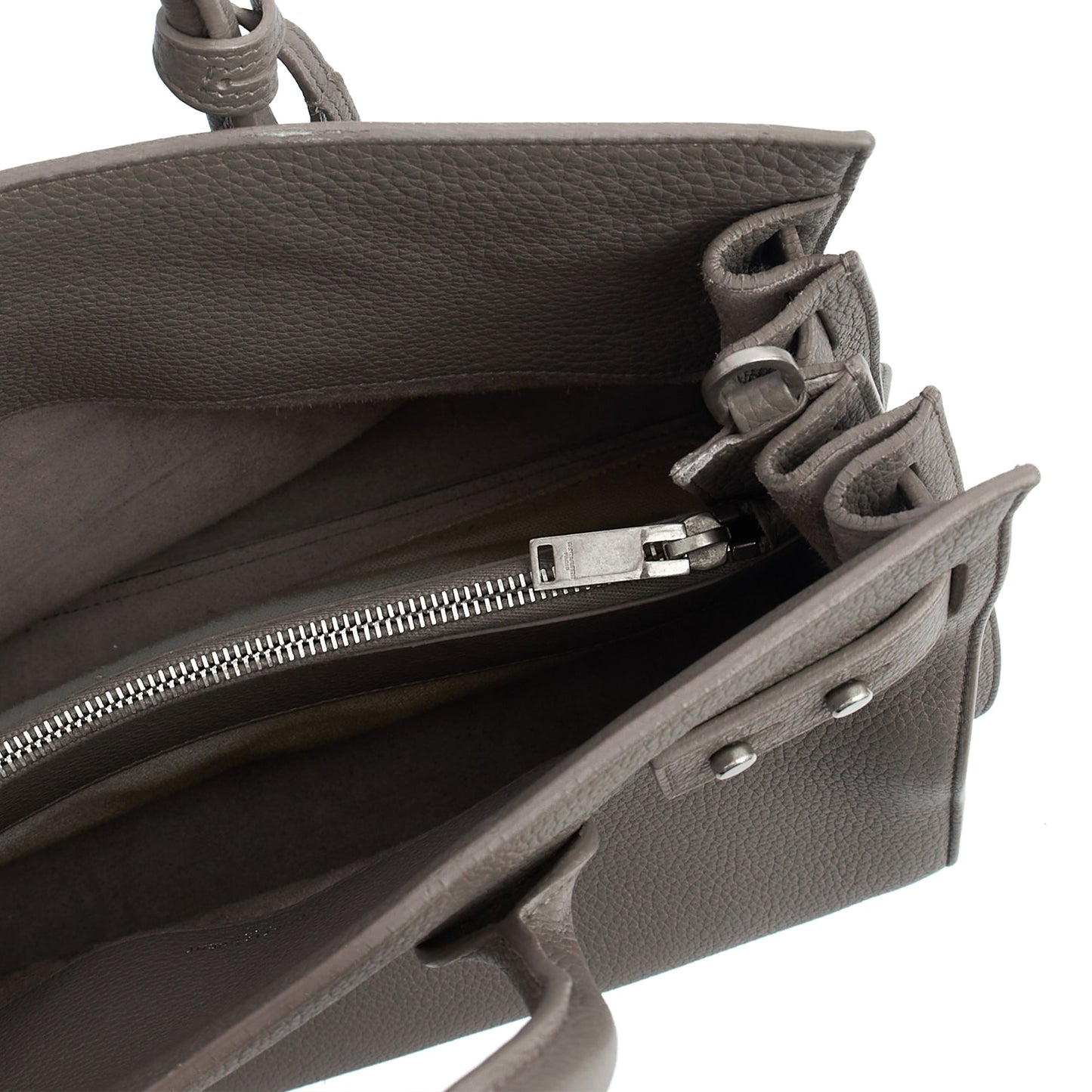 Saint Laurent Tote Sac de Jour in Grey, Calfskin Leather — Alternate View 14