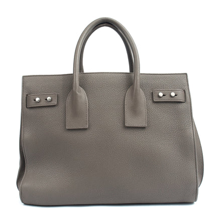 Saint Laurent Tote Sac de Jour in Grey, Calfskin Leather — Top View
