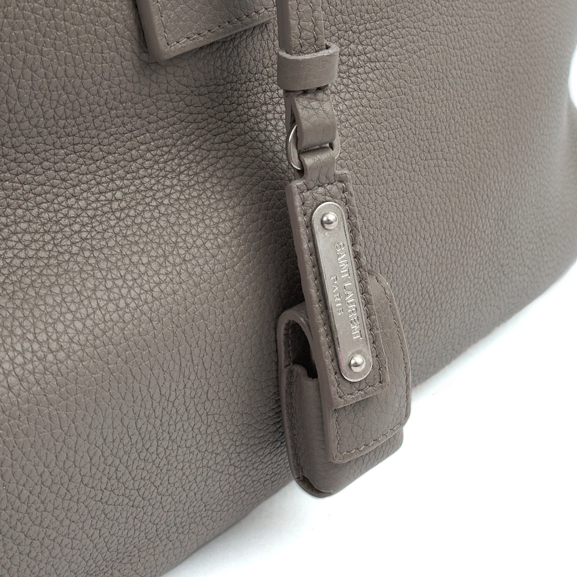 Saint Laurent Tote Sac de Jour in Grey, Calfskin Leather — Side View