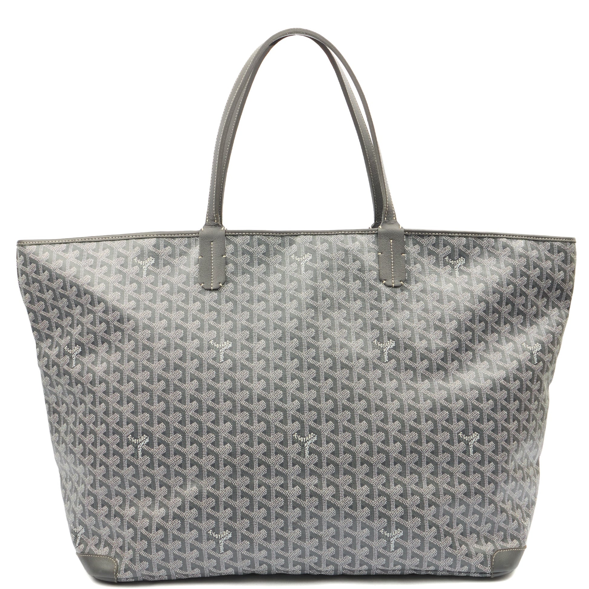 Goyard Tote Artois Tote MM in Grey, Leather — Back View