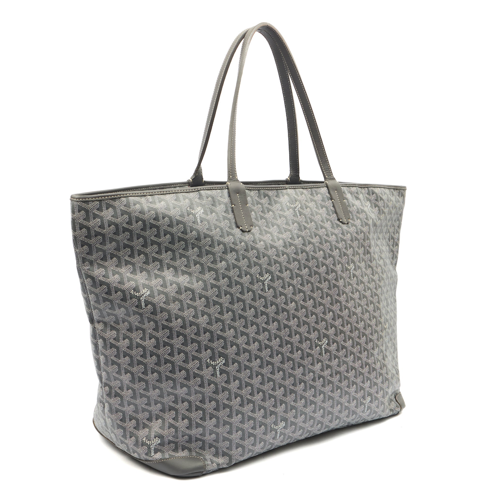 Goyard Tote Artois Tote MM in Grey, Leather — Side View