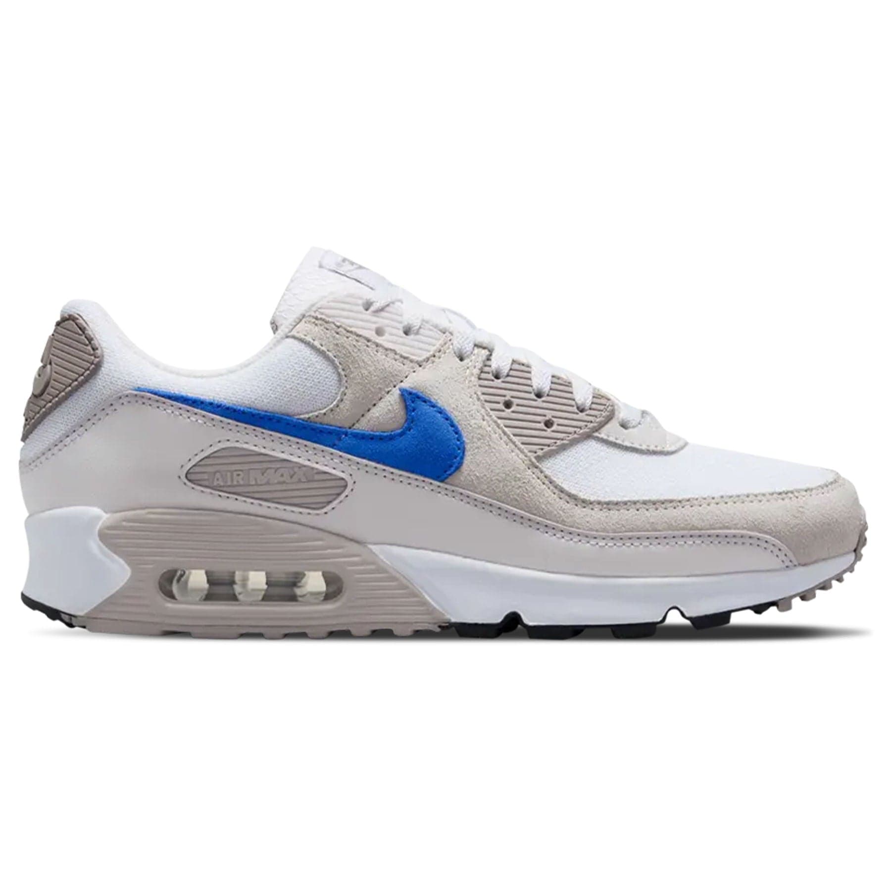 Nike Air Max 90 'Summit White Racer Blue' — UK 3 | EU 35.5 | US 3.5 — Side View