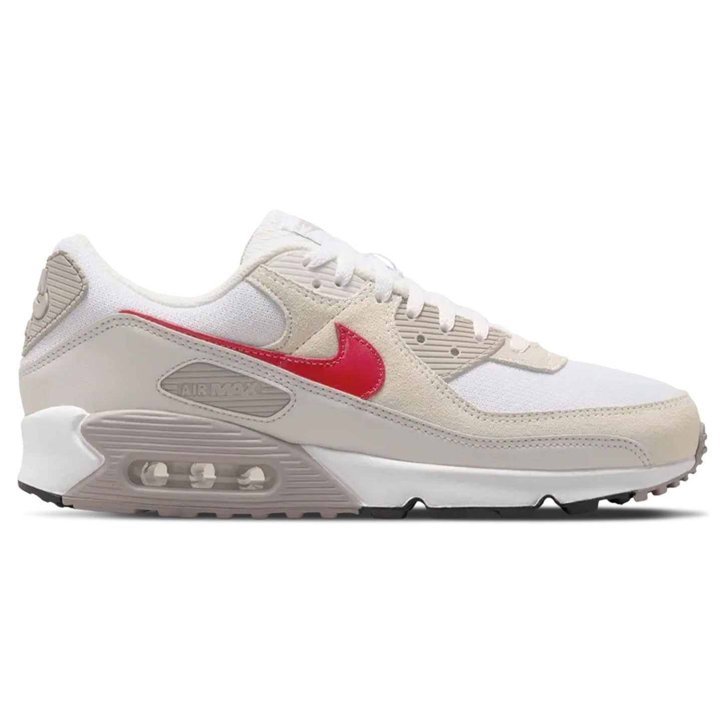 Nike Air Max 90 'Summit White University Red' — UK 3 | EU 35.5 | US 3.5 — Side View