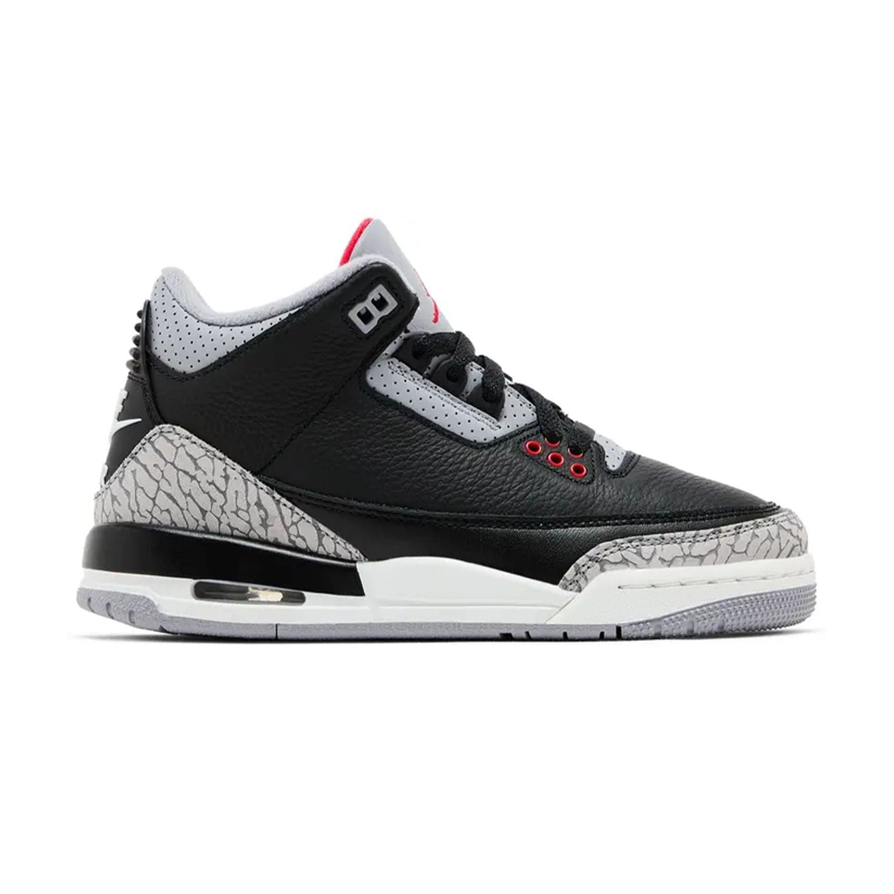 Air Jordan 3 Retro OG GS 'Black Cement' 2024 — UK 13.5 | EU 32 | US 1Y — Back View