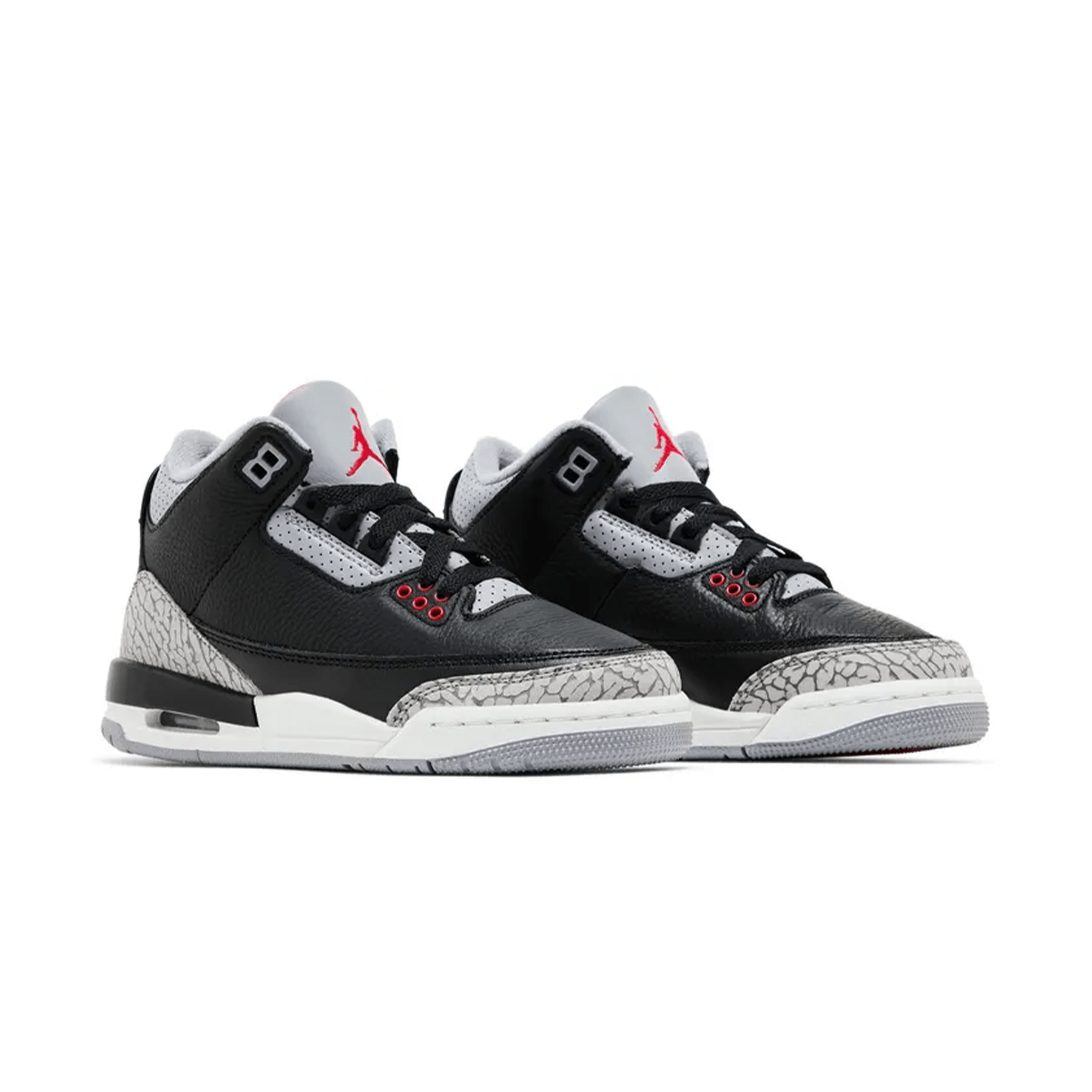 Air Jordan 3 Retro OG GS 'Black Cement' 2024 — UK 13.5 | EU 32 | US 1Y — Top View