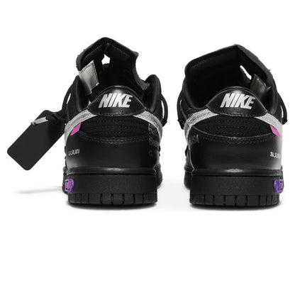 Off-White x Nike Dunk Low 'Lot 50 of 50' — UK 3 | EU 35.5 | US 3.5 — Top View