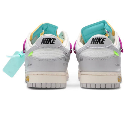 Off-White x Nike Dunk Low 'Lot 21 of 50' — UK 3 | EU 35.5 | US 3.5 — Top View