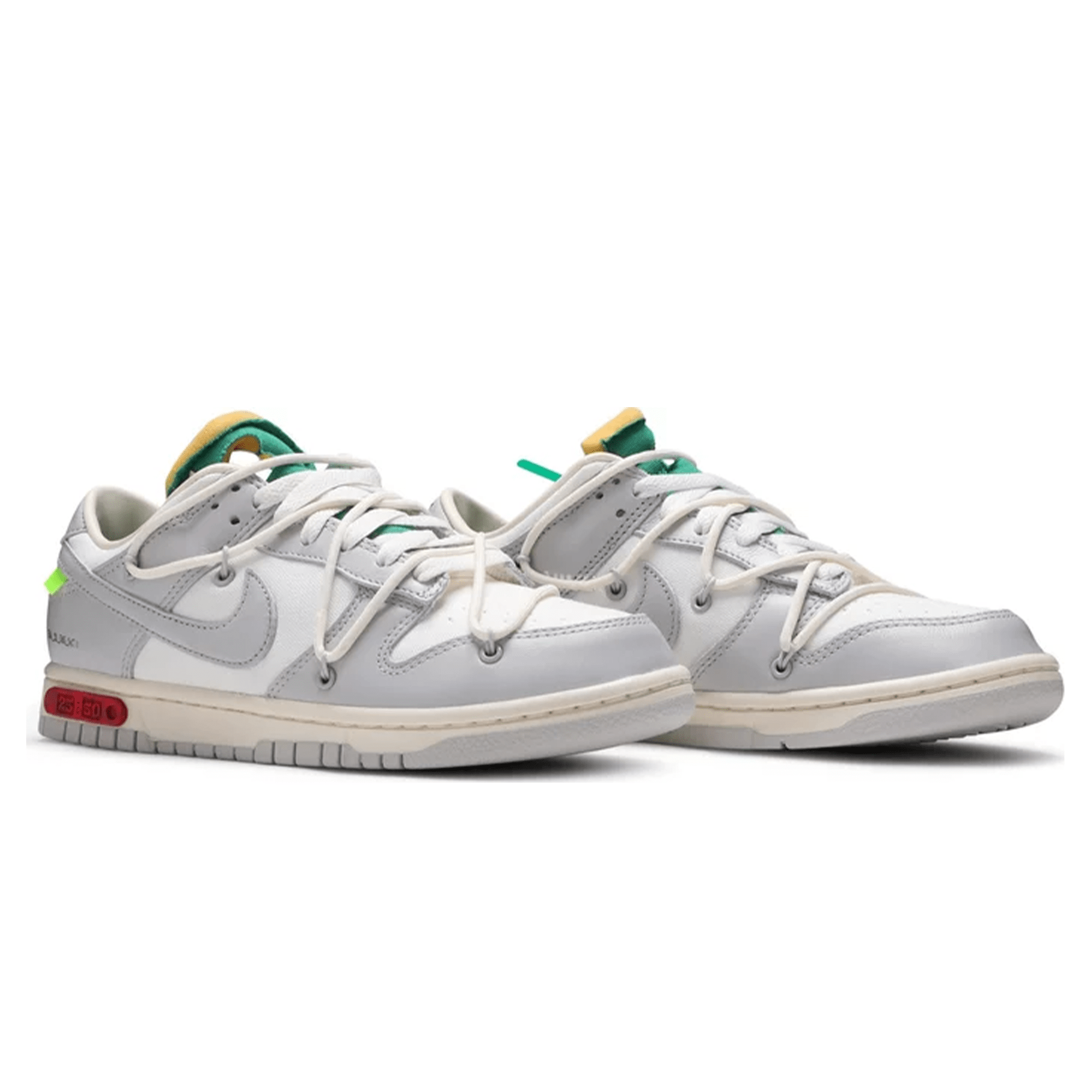 Off-White x Nike Dunk Low 'Lot 25 of 50' — UK 3 | EU 35.5 | US 3.5 — Top View