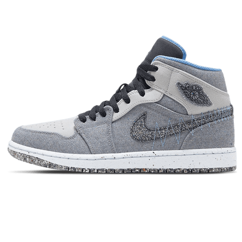 Air Jordan 1 Mid 'Crater Grey University Blue' — UK 3 | EU 35.5 | US 3.5 — Front View