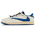 Fragment Design x Travis Scott x Air Jordan 1 Retro Low OG 'White Blue' — UK 3 | EU 35.5 | US 3.5 — Front View