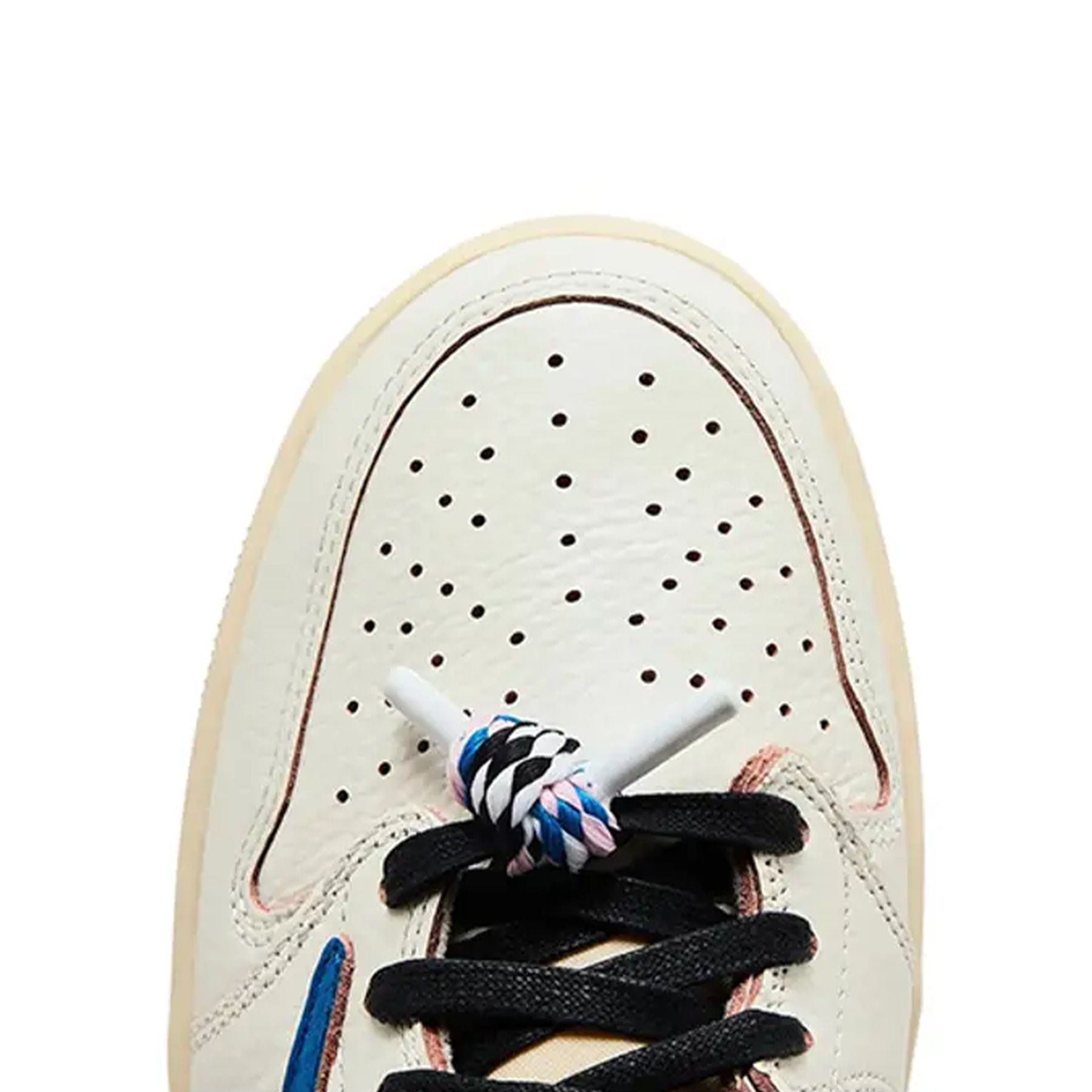 Fragment Design x Travis Scott x Air Jordan 1 Retro Low OG 'White Blue' — UK 3 | EU 35.5 | US 3.5 — Detail View