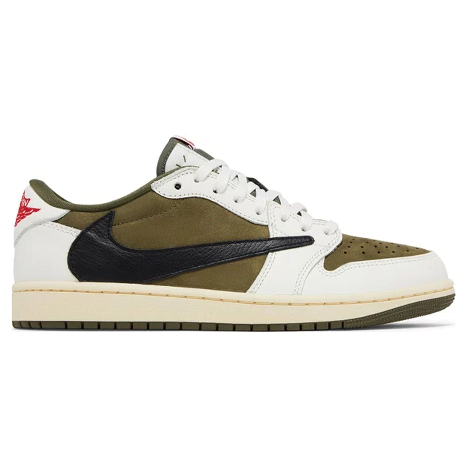 Air Jordan 1 Low OG x Travis Scott SP 'Medium Olive' — UK 3 | EU 35.5 | US 3.5 — Back View