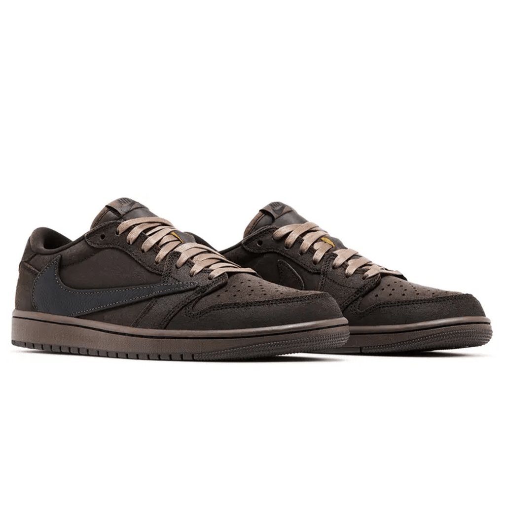 Air Jordan 1 Low OG x Travis Scott SP 'Velvet Brown' — UK 3 | EU 35.5 | US 3.5 — Top View