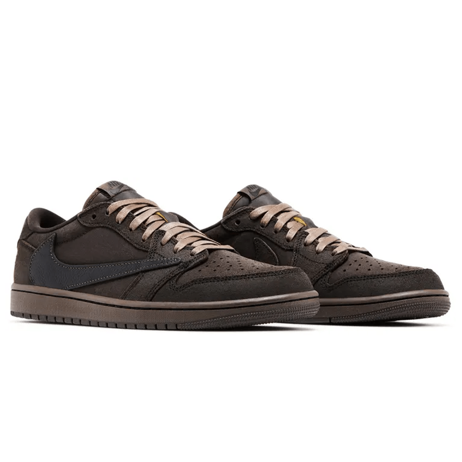 Air Jordan 1 Low OG x Travis Scott SP 'Velvet Brown' — UK 3 | EU 35.5 | US 3.5 — Back View