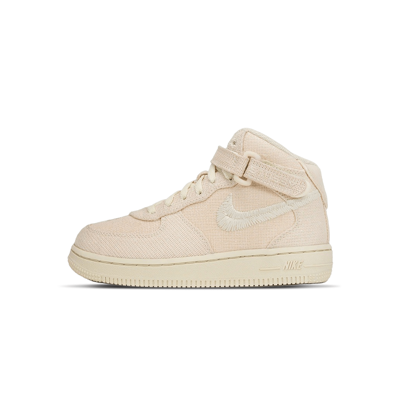 Stussy x Nike Air Force 1 Mid PS 'Fossil' — UK 10C | EU 27.5 | US 10.5C — Front View