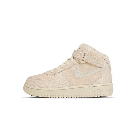 Stussy x Nike Air Force 1 Mid PS 'Fossil' — UK 10C | EU 27.5 | US 10.5C — Front View