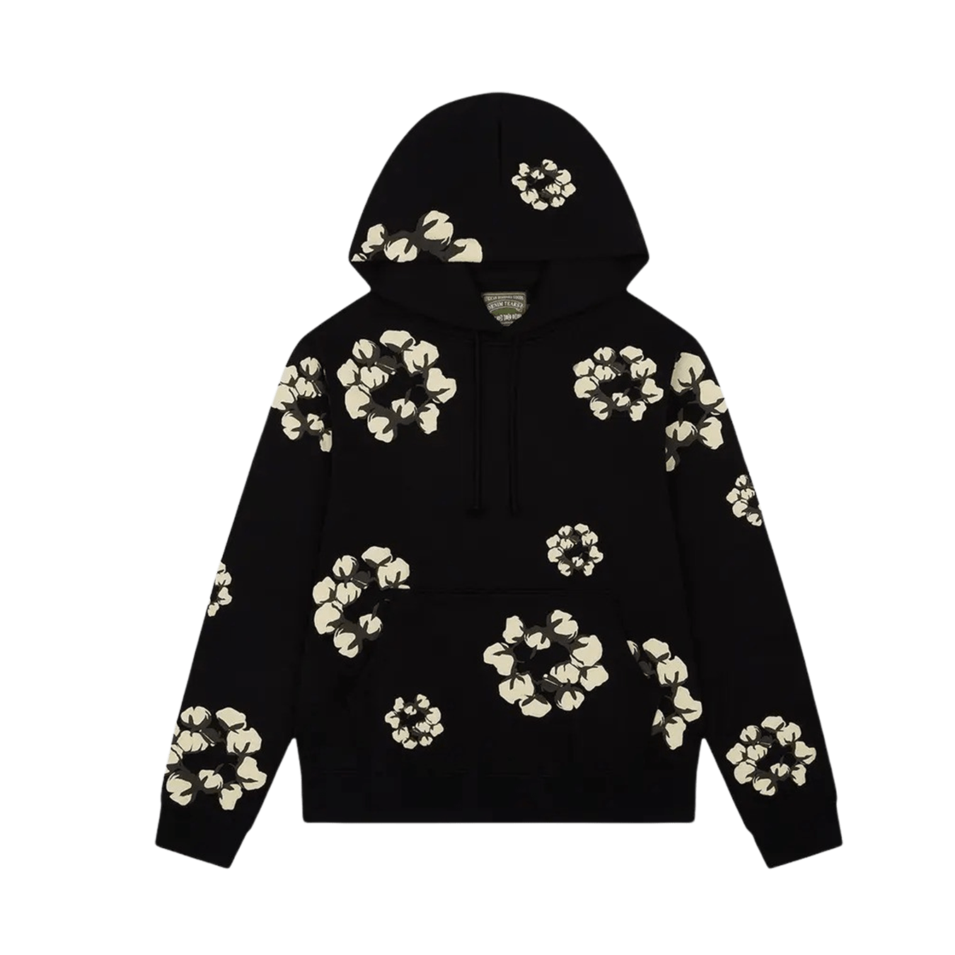 Denim Tears x Cactus Plant Flea Market Cactus Tears Wreath Hoodie 'Black' — XXS — Front View