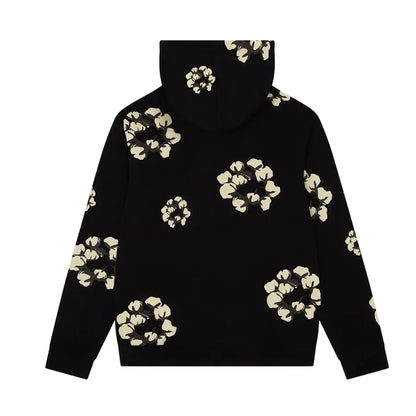 Denim Tears x Cactus Plant Flea Market Cactus Tears Wreath Hoodie 'Black' — XXS — Side View