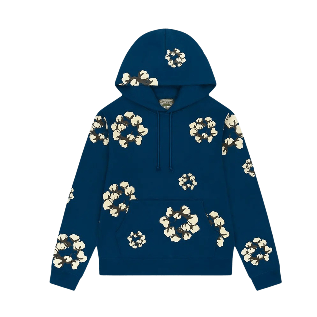 Denim Tears x Cactus Plant Flea Market Cactus Tears Wreath Hoodie 'Navy' — XXS — Front View