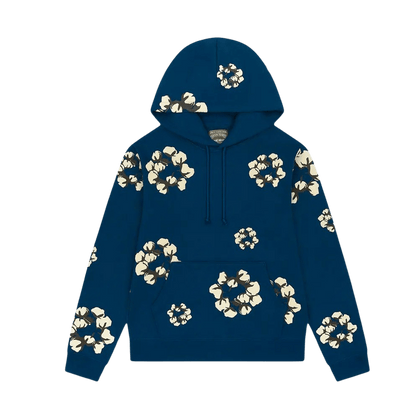 Denim Tears x Cactus Plant Flea Market Cactus Tears Wreath Hoodie 'Navy' — XXS — Front View