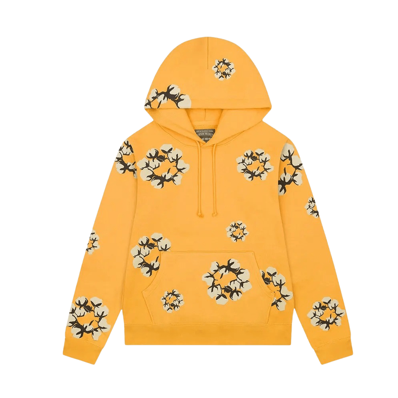 Denim Tears x Cactus Plant Flea Market Cactus Tears Wreath Hoodie 'Yellow' — XXS — Front View