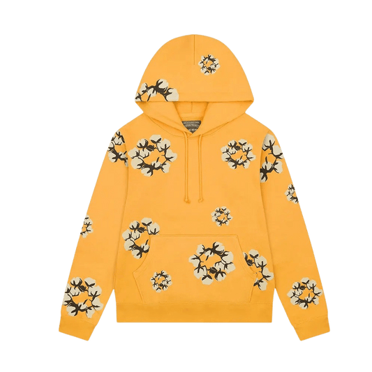 Denim Tears x Cactus Plant Flea Market Cactus Tears Wreath Hoodie 'Yellow' — XXS — Front View