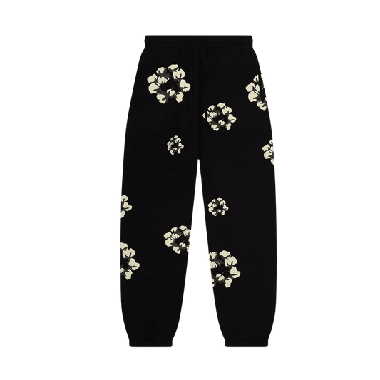 Denim Tears x Cactus Plant Flea Market Cactus Tears Wreath Sweatpants 'Black' — XXS — Front View