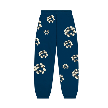 Denim Tears x Cactus Plant Flea Market Cactus Tears Wreath Sweatpants 'Navy' — XXS — Side View