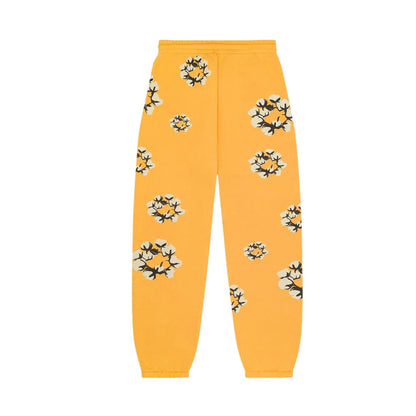 Denim Tears x Cactus Plant Flea Market Cactus Tears Wreath Sweatpants 'Yellow' — XXS — Side View