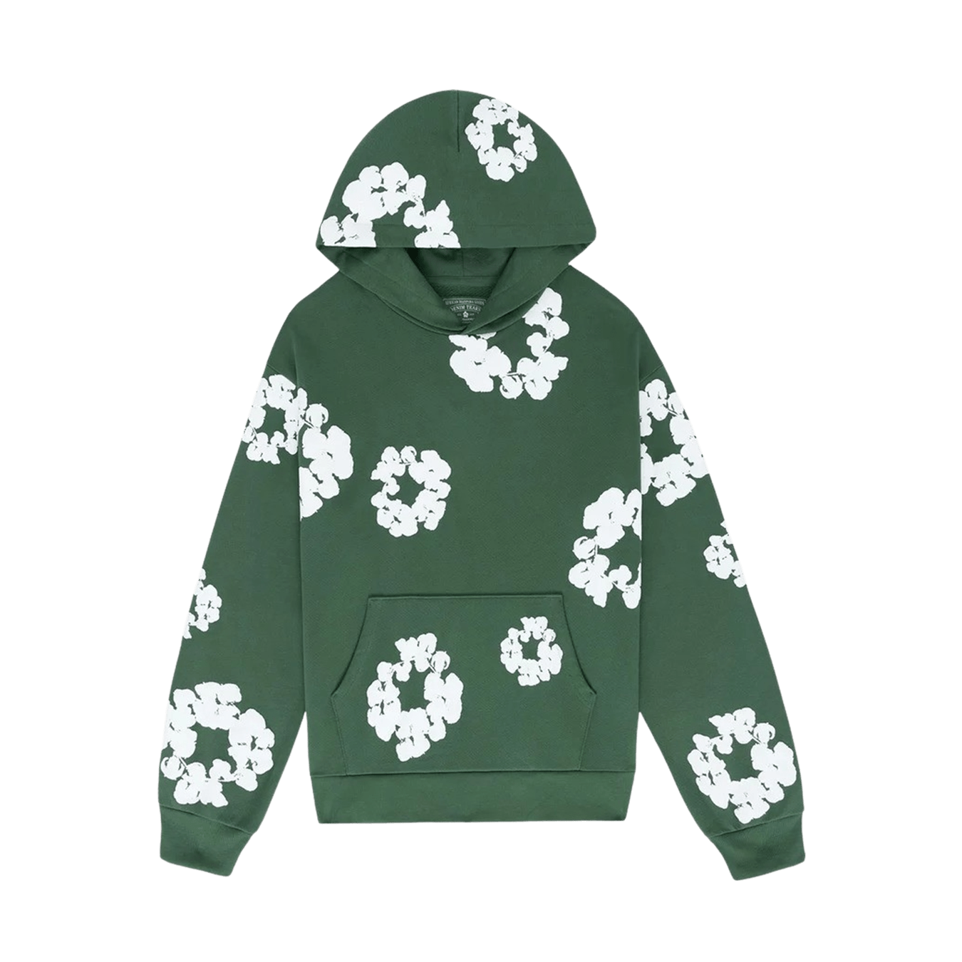 Denim Tears The Cotton Wreath Hooded Sweatshirt 'Green' — XXS — Front View