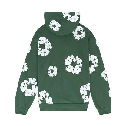 Denim Tears The Cotton Wreath Hooded Sweatshirt 'Green' — XXS — Side View