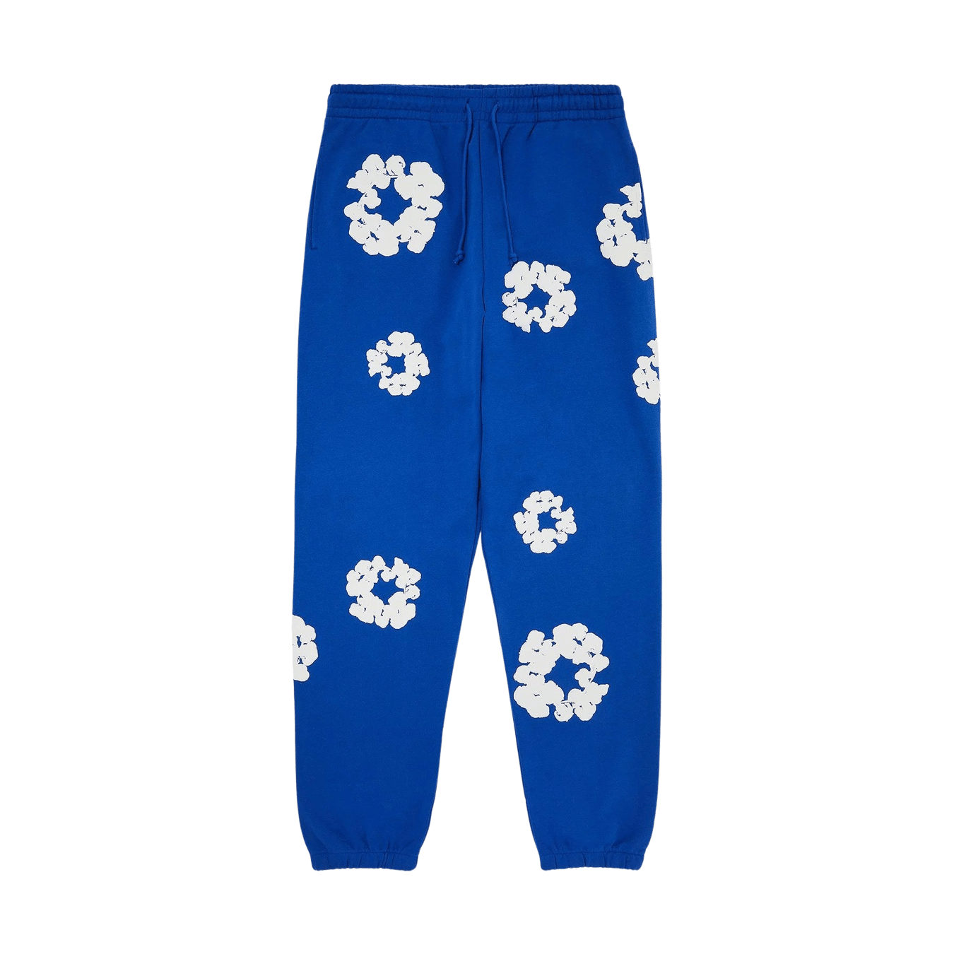Denim Tears The Cotton Wreath Sweatpants 'Royal Blue' — XXS — Front View
